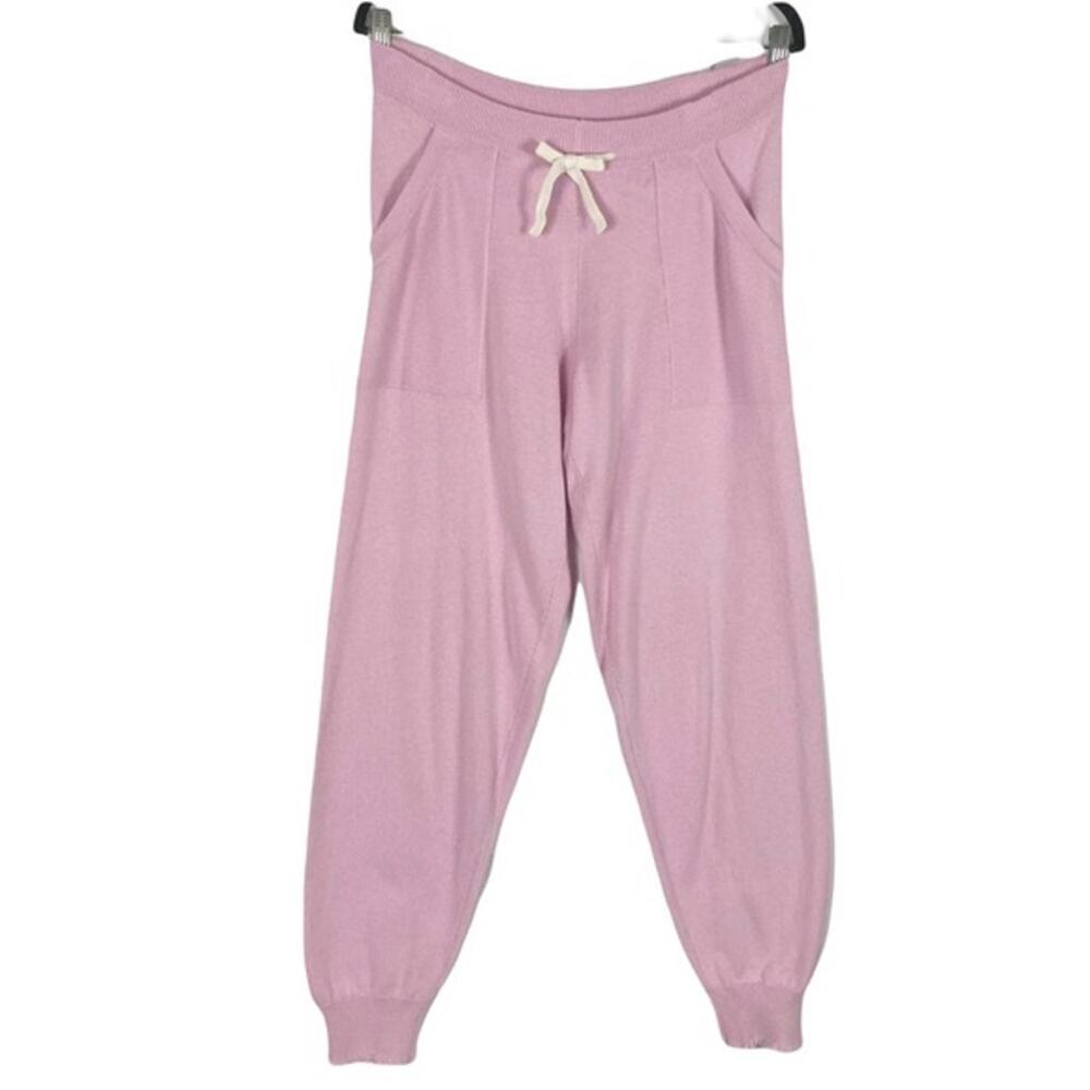 NWOT LUCY NAGLE Designer England Cashmere Cotton Pants S Lounge Jogger Raw Hem